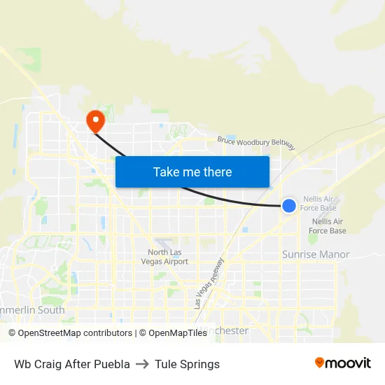 Wb Craig After Puebla to Tule Springs map