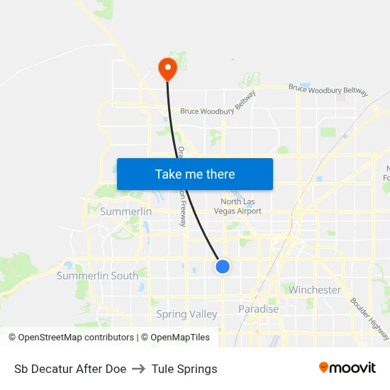 Sb Decatur After Doe to Tule Springs map