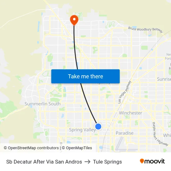 Sb Decatur After Via San Andros to Tule Springs map