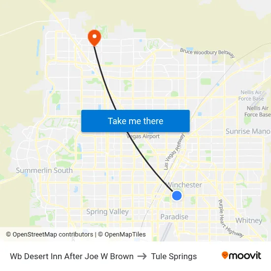 Wb Desert Inn After Joe W Brown to Tule Springs map