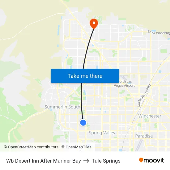 Wb Desert Inn After Mariner Bay to Tule Springs map