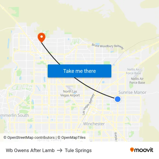 Wb Owens After Lamb to Tule Springs map