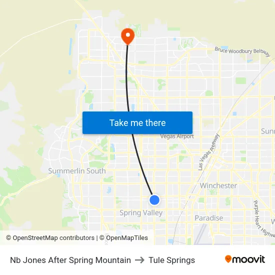 Nb Jones After Spring Mountain to Tule Springs map