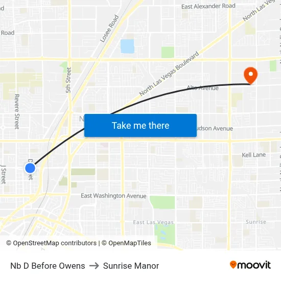 Nb D Before Owens to Sunrise Manor map