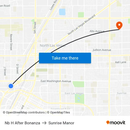 Nb H After Bonanza to Sunrise Manor map