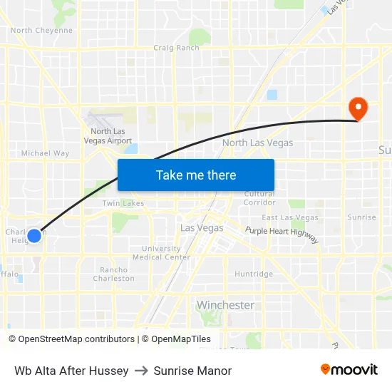 Wb Alta After Hussey to Sunrise Manor map