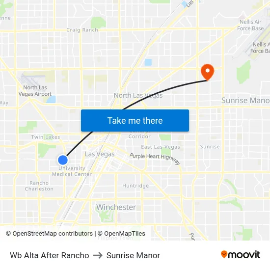 Wb Alta After Rancho to Sunrise Manor map