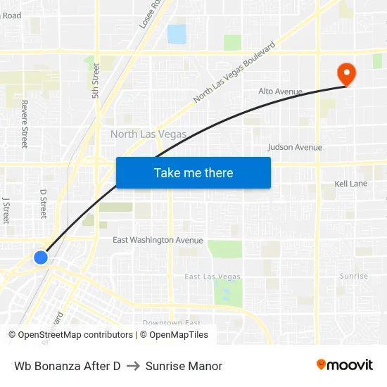 Wb Bonanza After D to Sunrise Manor map