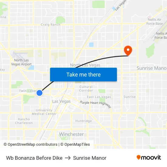 Wb Bonanza Before Dike to Sunrise Manor map
