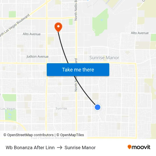 Wb Bonanza After Linn to Sunrise Manor map