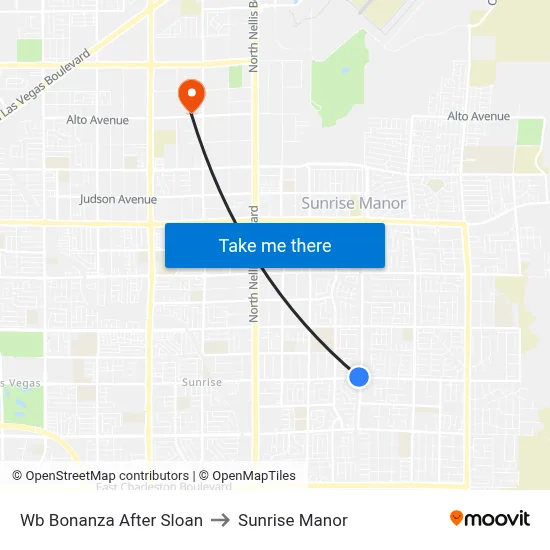 Wb Bonanza After Sloan to Sunrise Manor map