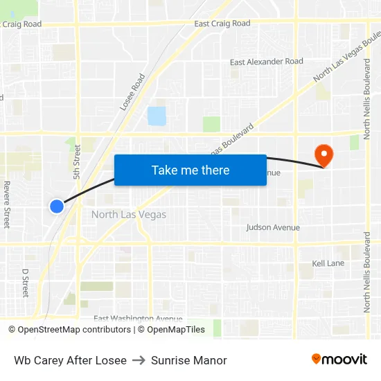 Wb Carey After Losee to Sunrise Manor map