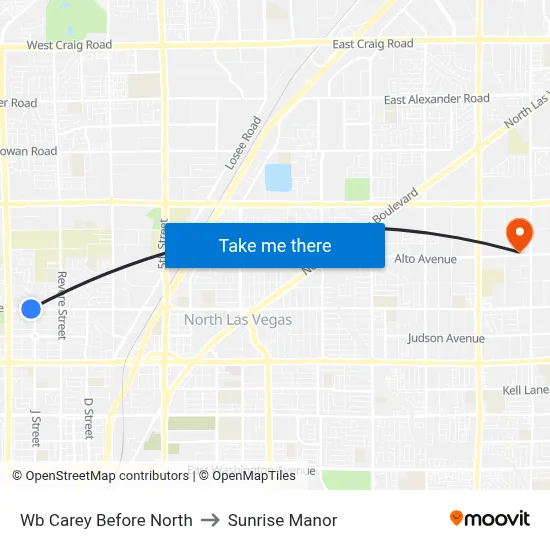 Wb Carey Before North to Sunrise Manor map