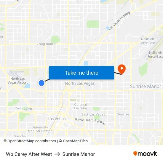 Wb Carey After West to Sunrise Manor map
