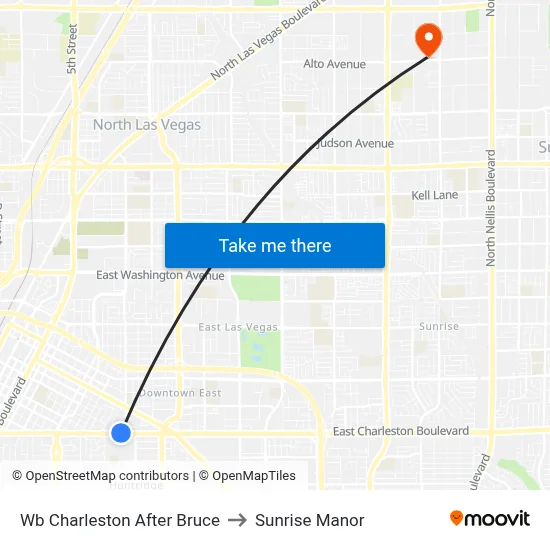 Wb Charleston After Bruce to Sunrise Manor map