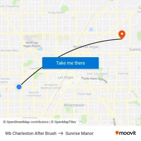 Wb Charleston After Brush to Sunrise Manor map