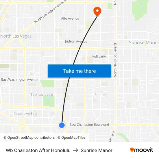 Wb Charleston After Honolulu to Sunrise Manor map