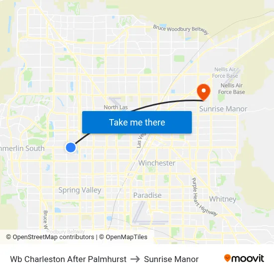 Wb Charleston After Palmhurst to Sunrise Manor map