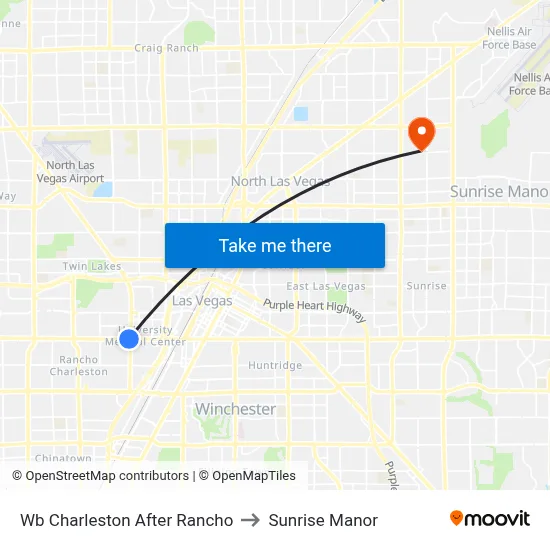 Wb Charleston After Rancho to Sunrise Manor map