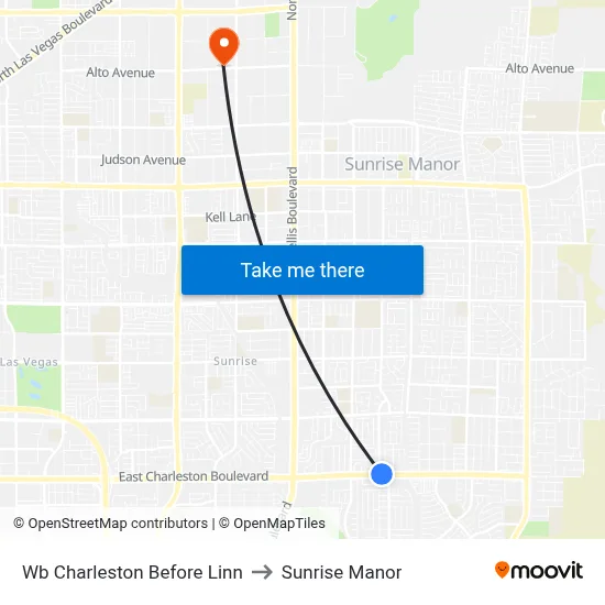 Wb Charleston Before Linn to Sunrise Manor map
