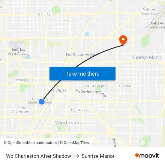Wb Charleston After Shadow to Sunrise Manor map