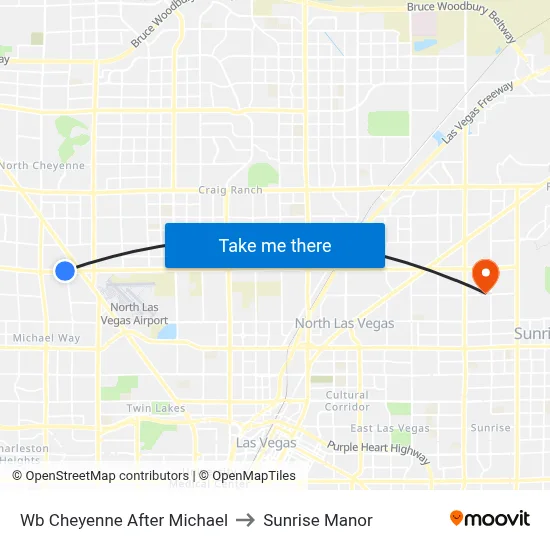 Wb Cheyenne After Michael to Sunrise Manor map