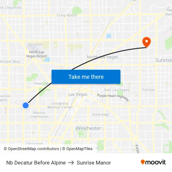 Nb Decatur Before Alpine to Sunrise Manor map