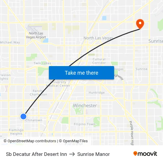 Sb Decatur After Desert Inn to Sunrise Manor map