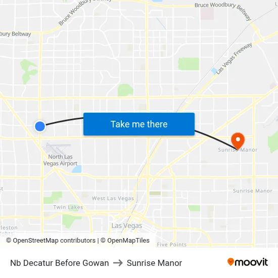 Nb Decatur Before Gowan to Sunrise Manor map