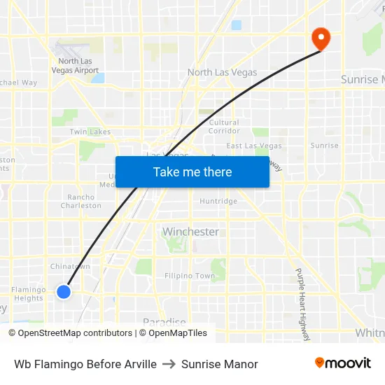Wb Flamingo Before Arville to Sunrise Manor map