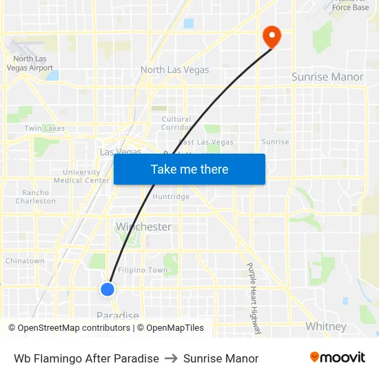 Wb Flamingo After Paradise to Sunrise Manor map