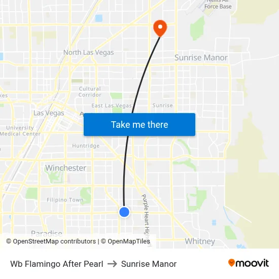 Wb Flamingo After Pearl to Sunrise Manor map