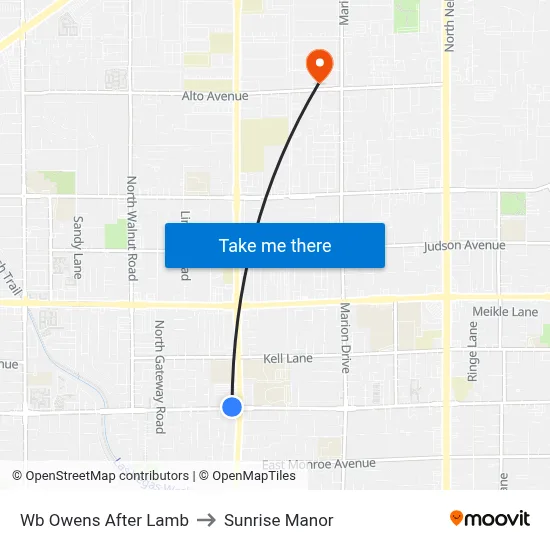 Wb Owens After Lamb to Sunrise Manor map