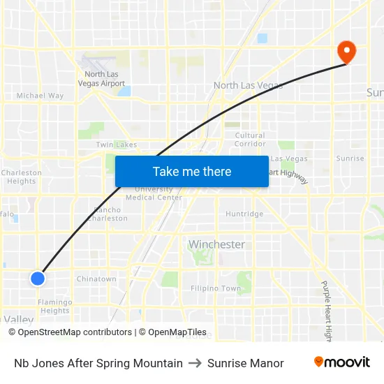 Nb Jones After Spring Mountain to Sunrise Manor map