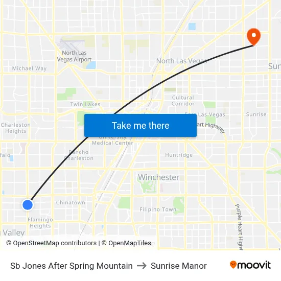 Sb Jones After Spring Mountain to Sunrise Manor map