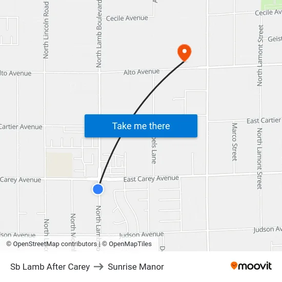 Sb Lamb After Carey to Sunrise Manor map