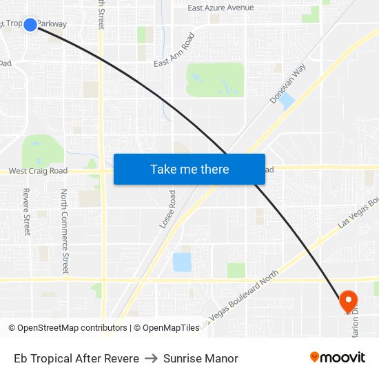 Eb Tropical After Revere to Sunrise Manor map
