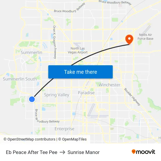 Eb Peace After Tee Pee to Sunrise Manor map