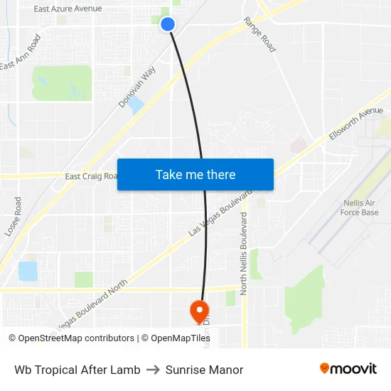 Wb Tropical After Lamb to Sunrise Manor map
