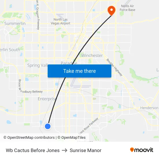 Wb Cactus Before Jones to Sunrise Manor map