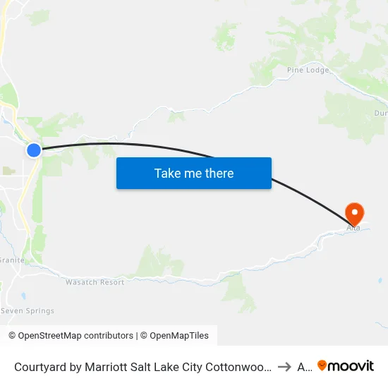 Courtyard by Marriott Salt Lake City Cottonwood, Cottonwood Heights to Alta map