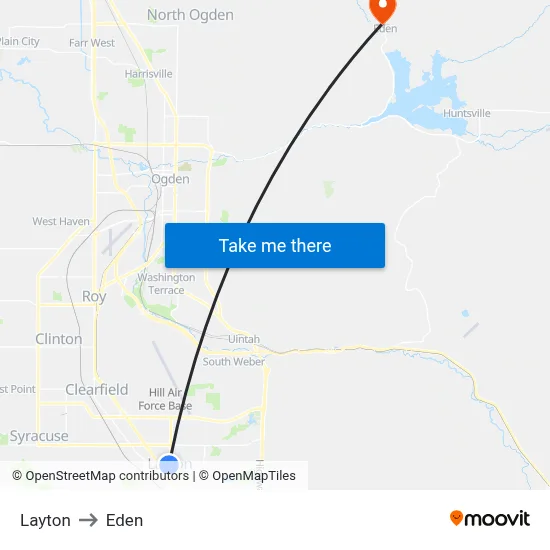 Layton to Eden map