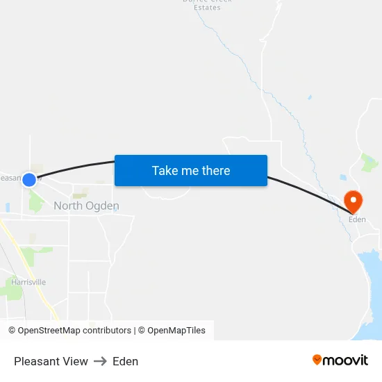 Pleasant View to Eden map