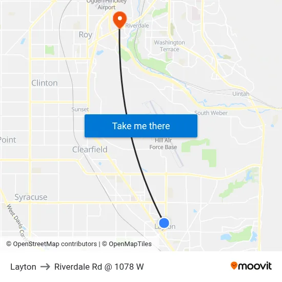 Layton to Riverdale Rd @ 1078 W map