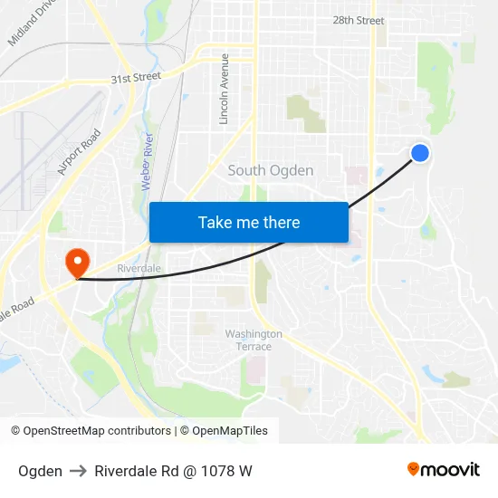 Ogden to Riverdale Rd @ 1078 W map