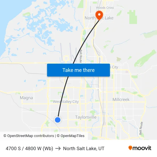 4700 S / 4800 W (Wb) to North Salt Lake, UT map