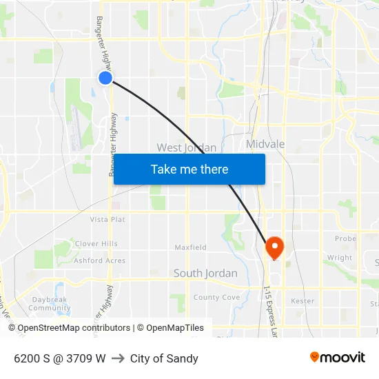 6200 S / Red Fox Cir (Eb) to City of Sandy map