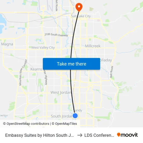 Embassy Suites by Hilton South Jordan Salt Lake City to LDS Conference Center map