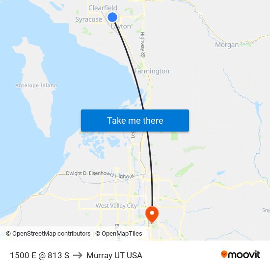 1500 E @ 813 S to Murray UT USA map