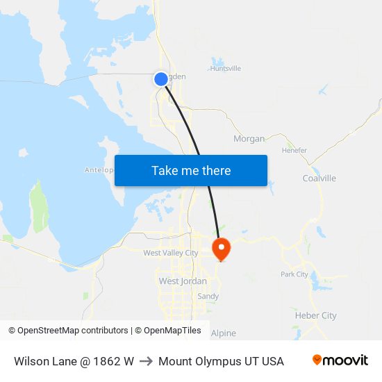 Wilson Lane @ 1862 W to Mount Olympus UT USA map